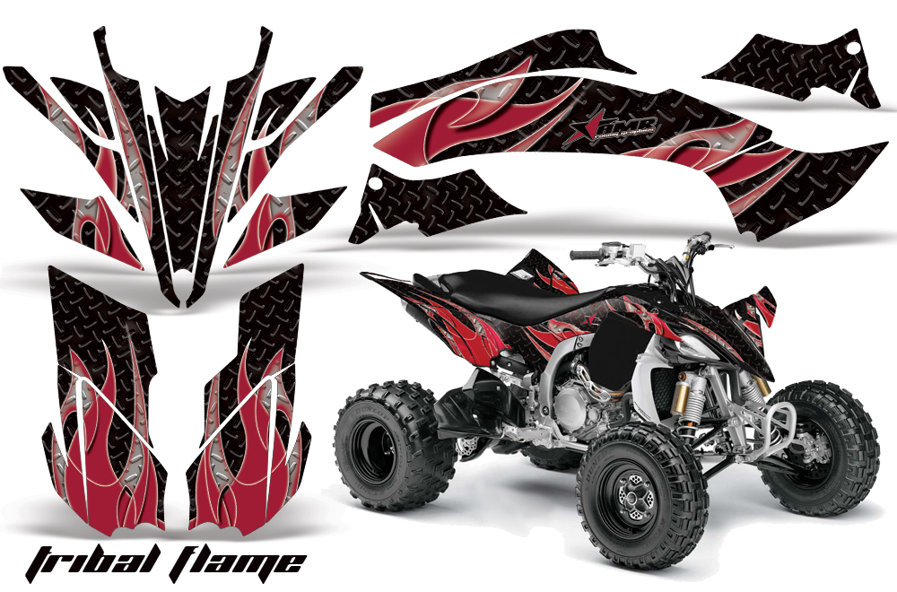 Yamaha YFZ450 2009 Graphics TribalFlame Maroon